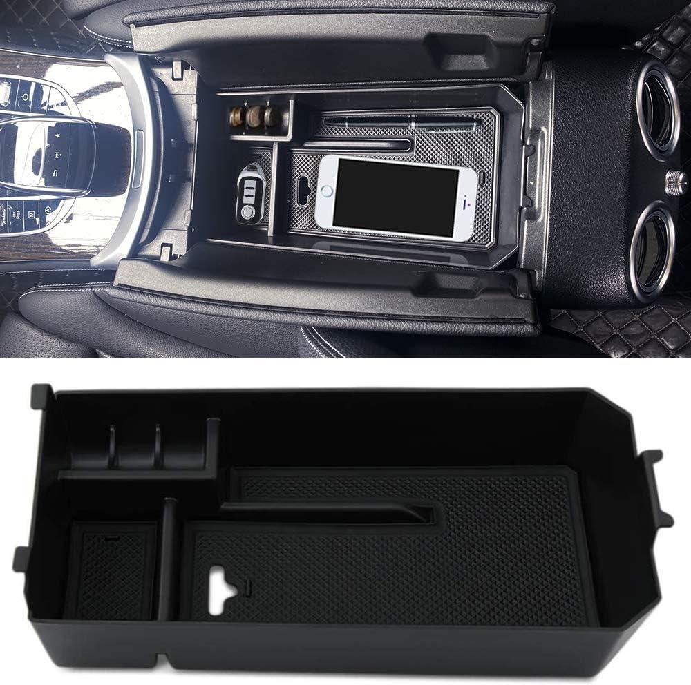 Center Console Organizer Tray Armrest Secondary Storage Box Compatible with Mercedes Benz C Class W205 2015-2021(Sedan & Coupe Only), GLC W253 2016-2022