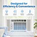 Senville 6000 BTU Window Air Conditioner, Cools Up to 250 Sq. Ft., Easy to Use, Washable Filter