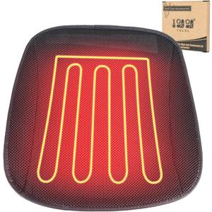 10L0L Heated Golf Cart Seat Covers with Non-Slip - Heating Seat Pad for Yamaha EZGO Club Cart with Fast Heat Three-Speed Heating Temperature Adjustment and Automatic Shut-Off Black