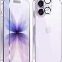 Compatible with iPhone 17 Phone Case with Screen Protector & Camera Len Protector, [Not Yellowing] [Military-Grade Drop Protection] Protective Cover Case for iPhone 17 - Crystal Clear