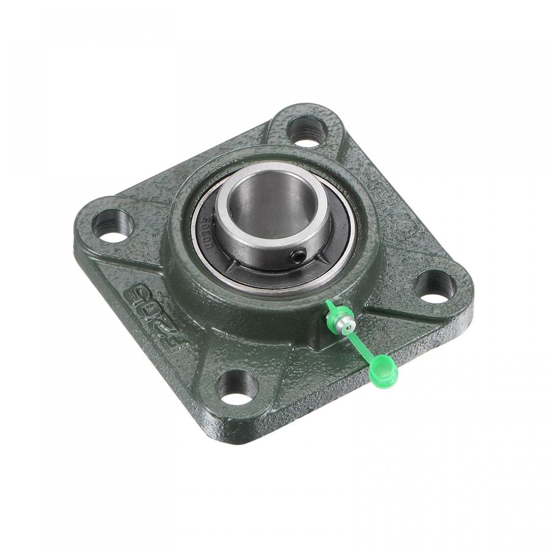 uxcell UCF205 Flange Block Bearings 25mm Bore Cast Iron Bearing Unit Set Screw Lock