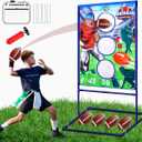 Football Toss Game with 4 Inflatable Balls, Football Throwing Target Games for Boys 8-12, Sports and Outdoors Toys for Kids Ages 3+