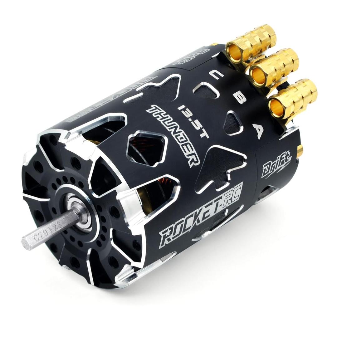 Surpass Hobby 13.5T Brushless Motor Thunder Power 540 Drift Sensored RC Car Motor for 1/10th RC Drift Car (Black 13.5T)