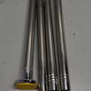 60" Heavy Duty Straight Shower Rod With Shower Rod Flange, Permanent Mount Shower Curtain Rod With Screws Bracket, Never Rust Stainless Steel, Window Curtain and Closet Rod, Chrome Plated