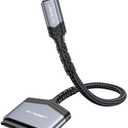 JSAUX SATA to USB C Cable, USB C 3.1 to 2.5 SATA III Hard Driver Adapter Aluminum Shell External Converter Compatible with SSD/HDD Data Transfer-Grey