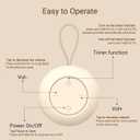 Portable Baby Sound Machine [White Noise for Babies Kids Adults][Timer Function][12 Soothing Sounds][Sleep Soother] 15 Hours Battery Life, Travel,Registry,Gifts,Shower,Clips on Baby Stroller (Putty)