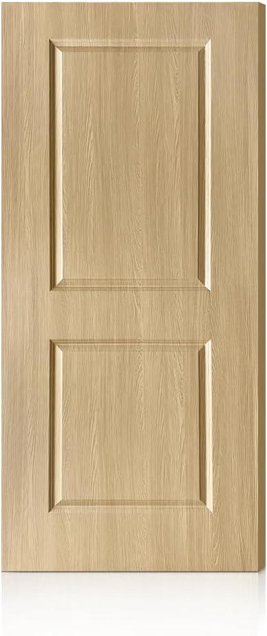 38 in. x 87 in. 2 Panel Hollow Core Oak Finished PVC Composite Interior Door Slab