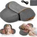 3-in-1 Heated Neck and Shoulder Massage Pillow, Deep Tissue Shiatsu Massager for Pain Relief, Muscle Relaxation, Ergonomic Support, Gift for Men & Women