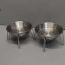 Elevated Cat Bowls,6.7" Extra Wide Raised Stainless Steel Cat Food Bowls with Anti-Slip Metal Stand Whisker Friendly Water Dishes for Indoor Cats and Small Dogs-2pack