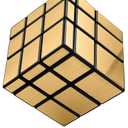 D-FantiX Shengshou Mirror Cube 3x3 Speed Cube Gold Mirror Blocks Cube 3x3x3 Different Shapes Puzzle Cube Toys for Kids Adult