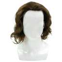Men's Movie Joker Green Semi-long Wavy Wig Synthetic Hair Halloween Cosplay Costume Wigs for Men Boys (Brown)
