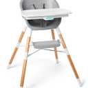 Skip Hop Baby High Chair 4 in 1 Convertible High Chair, EON, Grey/White