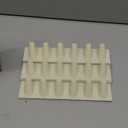 Box White Leatherette Jewelry 18 Rings Finger Display Stand 8.25x4.75x2.5 Inches with Square Base - Ring Holder Organizer Stand for Selling or Personal Use - Display Stands for Rings