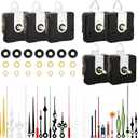 7pcs High Torque Quartz Clock Movement Mechanism Replacement Clock Kit with 10 Different Pairs of Hands Clock for DIY Handicrafts Repair Clock Parts Shaft Lengths 12mm 15.5mm 21.5mm