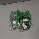 2 x 4Pcs St. Patrick's Day Costume Set Shamrock Themed Headband, Glasses, Earrings, Pin, Irish Green Festival Themed Party Women Costume Accessories (Green)
