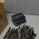 Kosiz 100 Pcs/50 Set Christian Gifts Bulk Include Spiral Notebook and Bible Verse Ballpoint Pen Prayer Scripture Notepad Grandparents Day Journal Gifts for Church Pastor Sunday School Teacher (Black)