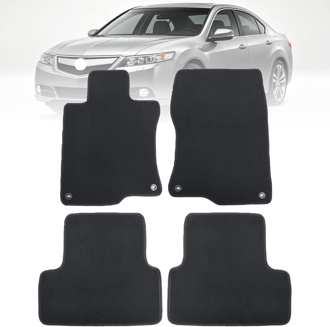 GXARTS Car Waterproof Floor Mats Carpet Full Set Compatible with Acura TSX 2009 2010 2011 2012 2013 2014 | Non-Slip Backing，All-Weather Protect Automobile Floor Liner