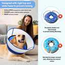 2-in-1 Inflatable Dog Cone Collar with Detachable Anti-Licking Shield, Soft Adjustable Elizabethan Collar for Dogs After Surgery (XL, Blue)
