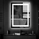 30" x 22" LED Bathroom Mirror with Lights, LED Mirror for Bathroom, Lighted, Anti-Fog, Dimmable Adjustable, 3 Colors, Vertical/Horizontal, CRI90+,Touch Button, Memory