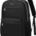 School Backpack for Teen Girls - Cute College Backpacks Student Bookbag Travel Back Pack for Women with USB Charger 17 inch Laptop Bags Anti-theft Casual Daypack (Black)