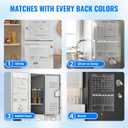 Magnetic Acrylic Calendar for Fridge, 2 Pack Clear Dry Erase Board for Refrigerator, Monthly Planner and Weekly Planner with 8 Colorful Markers, Meal Planner Menu Board for Fridge -14.5''*11.5