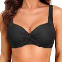 Women Underwire Bikini Top - 2025 Push Up Swimsuit Tops Padded Bra Bathing Suit, XXL