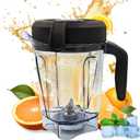 Blender Pitcher 64 oz Low-Profile Container, Compatible with 5200, 750, 5000, 6300, 7500, vm0102, vm0103, vm0197, E310 - Classic/Explorian/Commercial Series Cups