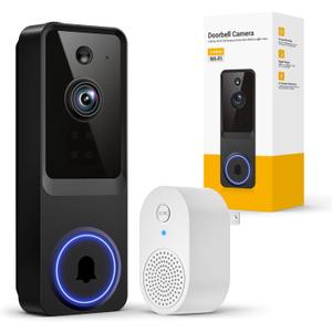 Smart 2.4GHz Wi-Fi Doorbell Camera AI Surveillance Doorbell Wide Angle Lens