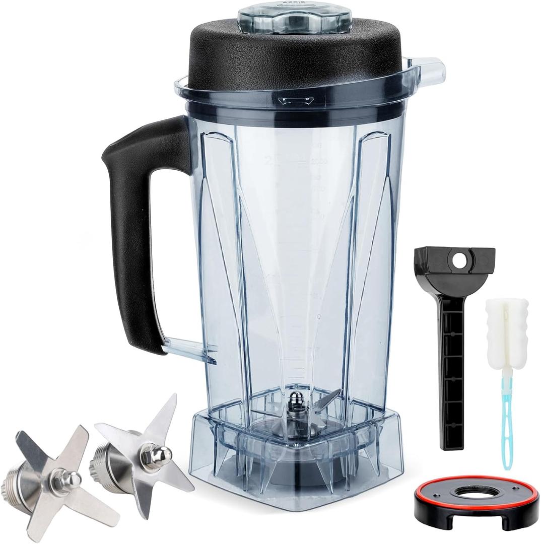 64oz Blender Pitcher Replacement Parts with Grinding and Crushing Blades with Blade Wrench vitamix 5200 6500 E320 E520 Aspire Creations Professional VM0101