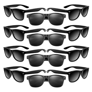 Morcheiong 12 Pack Kids Party Sunglasses in Bulk for Birthday Summer Party Goody Bag Fillers Favors (Black) From 2 To 7 Years Old