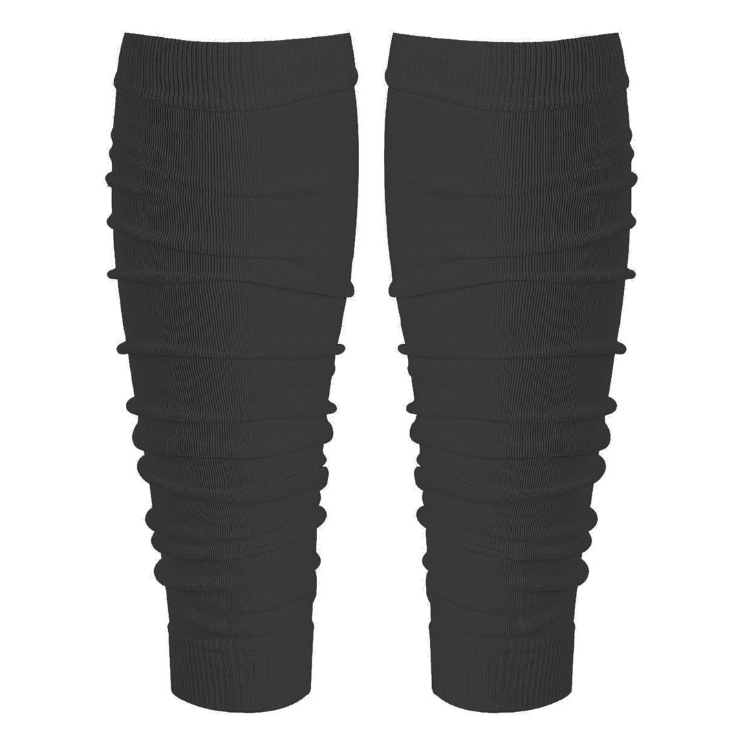 QEES Black Football Scrunch Leg Sleeves for Men Women, Calf Leg Compression Sleeve for Kids/Adults Boys Youth Athletes Running. Elastic Soccer Basketball Leg Sleeves. Football Accessories.