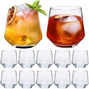 Champagne Glasses Set of 12, 13 oz Heavy Base Glasses Drinking Glasses for Scotch, Cocktail, Whiskey and Juice, Dishwasher Safe Glassware, Gifts for Friend, Ideal Glassware for Special Moments Champagne Glasses Set of 12, 13 oz Heavy Base Glasses Drinking Glasses for Scotch, Cocktail, Whiskey and Juice, Dishwasher Safe Glassware, Gifts for Friend, Ideal Glassware for Special Moments