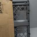 MYPET North States Paws Portable Pet Gate: 26-40" Wide. Pressure Mount. No Tools Needed. Made in USA, 23" Tall, Expandable, Durable Dog Gates for Doorways, Fieldstone Gray