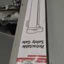 Reinforced 50" Wide Retractable Dog Gate for Stairs, Retractable Baby Gates with Support Rods - Bottom Anti-Escape, Indoor Long Baby Gate Outdoor Gates for Decks, Child Gates for Doorways/Patios, Gray