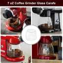 7oz Burr Coffee Grinder Glass Jar Carafe Compatible with KitchenAid Burr Grinder KPCGRND Replaces 4176728- Coffee Grinder Carafe Maker KCG0702/KCG8433/KCG0702OB/KPCG100PMO/KCG0702CU/KCG844OB