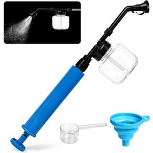 Push-Pull Powder Duster Air Pump Sprayer for Diatomaceous Earth, Delta Dust & Fine Powder Application Adjustable Length 19"44", Transparent Tank & Stainless Steel Rod, Efficient Even Dusting Tool