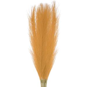 MECCANIXITY 12Pcs Faux Pampas Grass,21"/55cm Fluffy Fake Pampas Grass Decor Tall Artificial Pampas Grass for Living Room Party Wall Vase Wedding Decoration,Yellow