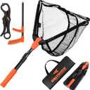 KastKing Pontus Fishing Net, Foldable & Lightweight Landing Net with Built in Length Scale, Strength Aluminum Handle, Fishing Gear and Gift for Men