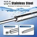 ARANA Marine Gas Struts Stainless Steel 20 inch 100 Lbs, 20 Boat Gas Shock Stainless, 100 Pounds Lift Support Spring for Boat Hatches Tanning Bed Tonneau Cover Window, Set of 2