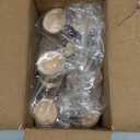 24PCS Wooden Tealight Candle Holder Set, Rustic Wood Tealight Holder with Natural Bark for Wedding Party Home Decor, 3 Sizes (1.6"/ 4cm Inner Diameter)