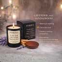Lavender & Sandalwood Candle, Luxury Scented Soy Candle 7oz, Calming Relaxing Fragrance for Home, Stress Relief & Sleep Aromatherapy Candle, Gift for Women, Long Lasting Jar Candle