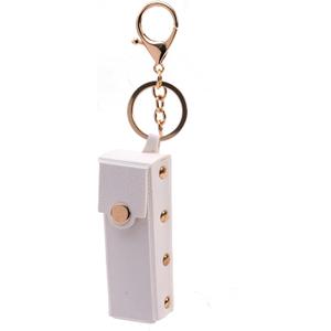 Lipstick Holder PU Leather Keychain Potable Chapstick Holder, Lipstick Pouch, Soft Lip-Balm Holder Travel Storage Case