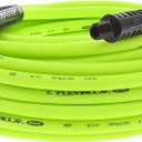 Flexzilla Air Hose 1/4 in x 50', 1/4 in. MNPT Fittings, Heavy Duty, Lightweight, Hybrid, ZillaGreen - HFZ1450YW2