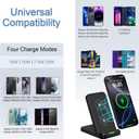 Samsung Wireless Charger Fast Charging Stand Desk Phone Station for Android Samsung Galaxy S26 Ultra/S25/S24/S23/S22/S21,15W Fast Wireless Charger Pad for Motorola Edge 2025/G Stylus 5G/G Power 2025