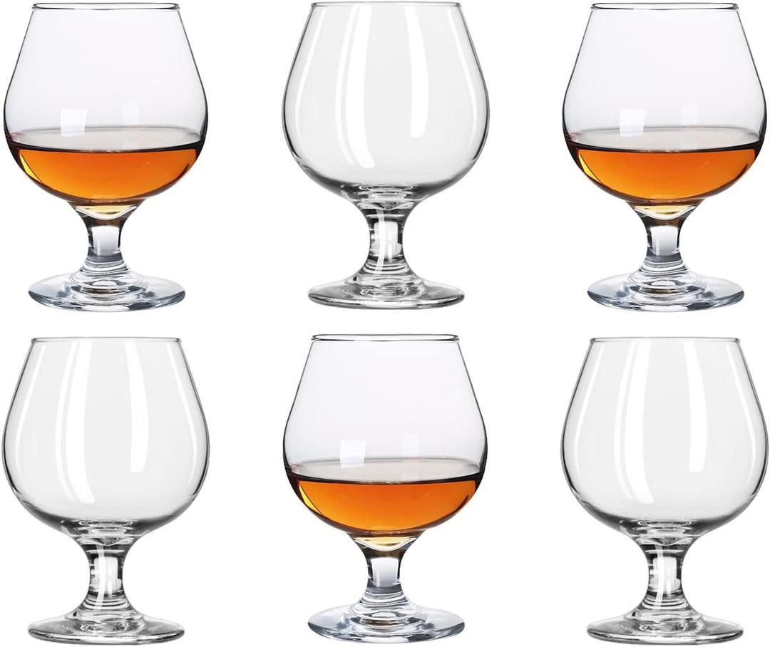 Snifters 8.8 oz Shot Glasses Set of 6 Cute Brandy Cognac Glasses (266ml | 8.8 floz)