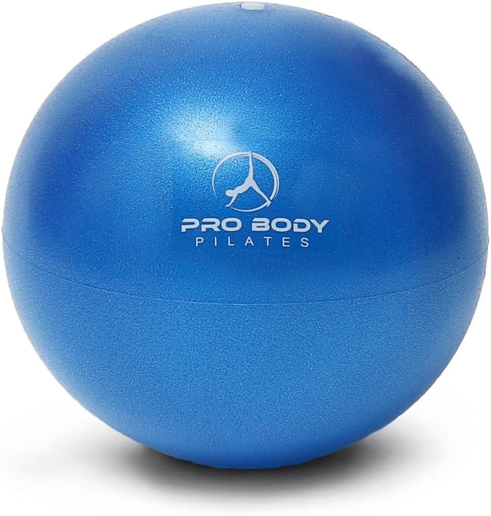 ProBody Pilates Small Exercise Ball - 9 Inch Workout Ball for Stability, Barre, Yoga, Core & Physical Therapy (Blue)