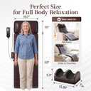 Full Body Massage Mat with Heat, Shiatsu Neck Massage Pillow, 10 Vibrating, 3 piece Set