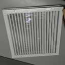 Hon&Guan 2 Pack 16" x 16" Aluminum Gable Vents with Screen for Houses, Louvered Wall Vent for Attic, Shed and Exterior Doors, 14.2" x 14.2" Vent Opening, White