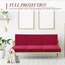 Newwiee 8Pcs Stretch Patio Cushion Covers Outdoor Cushion Covers for Patio Furniture Replacement Couch Sofa Slipcovers Jacquard Textured Soft Fabric Washable Furniture Protector(Red,Elegant)