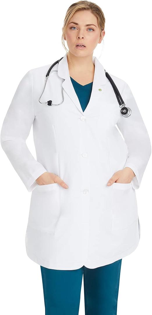 Healing Hands Lab Coat For Woman Coat Fiona with 4 Pockets, Fluid Barrier, Easy Care, and 360° Stretch Fabric 5101, XXS